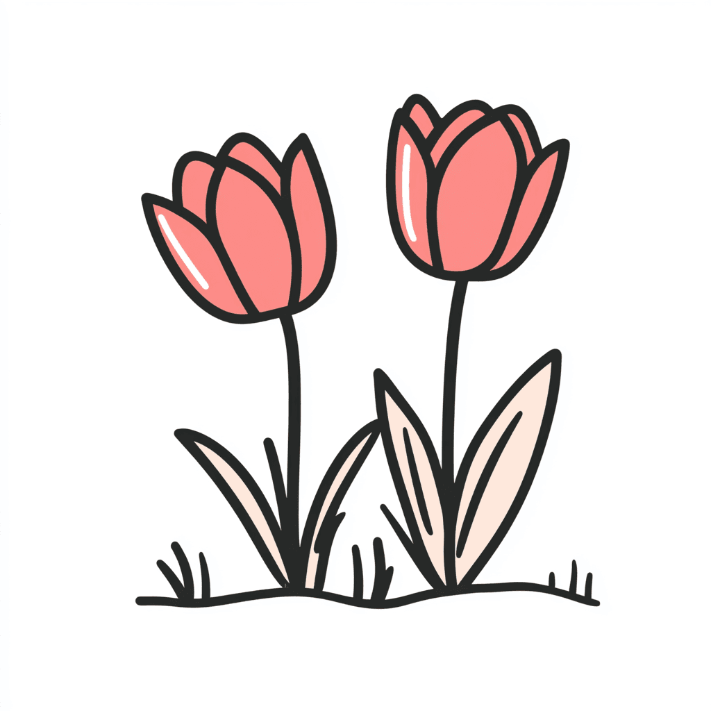 Tulip Series original repeating artwork