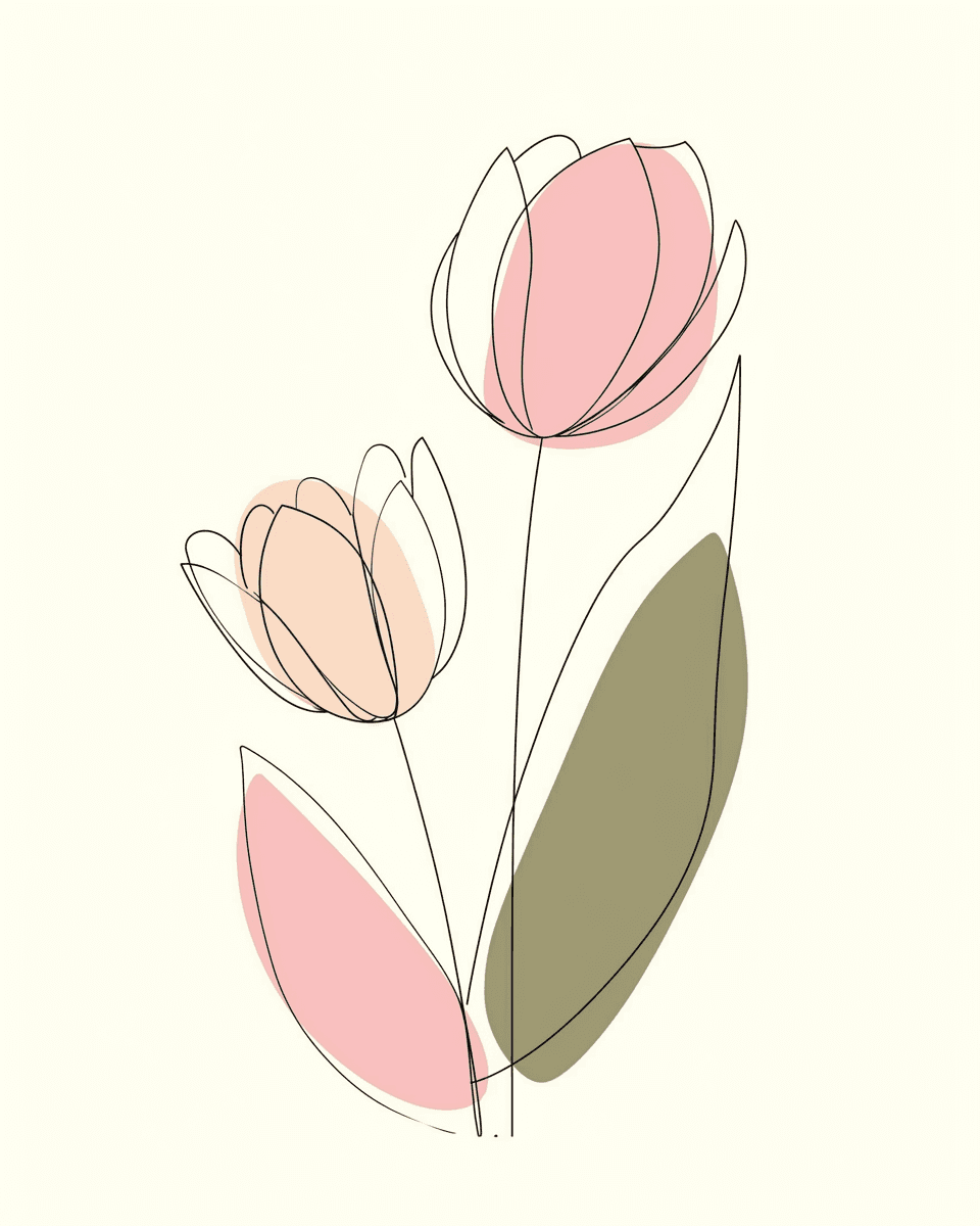 Tulip Drift original repeating artwork