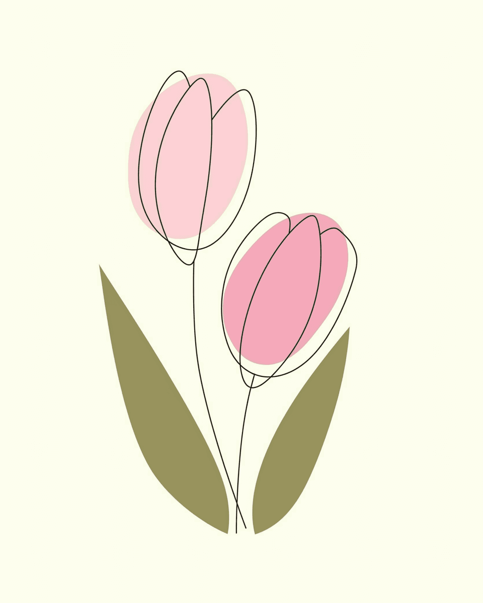 Tulip Label original repeating artwork
