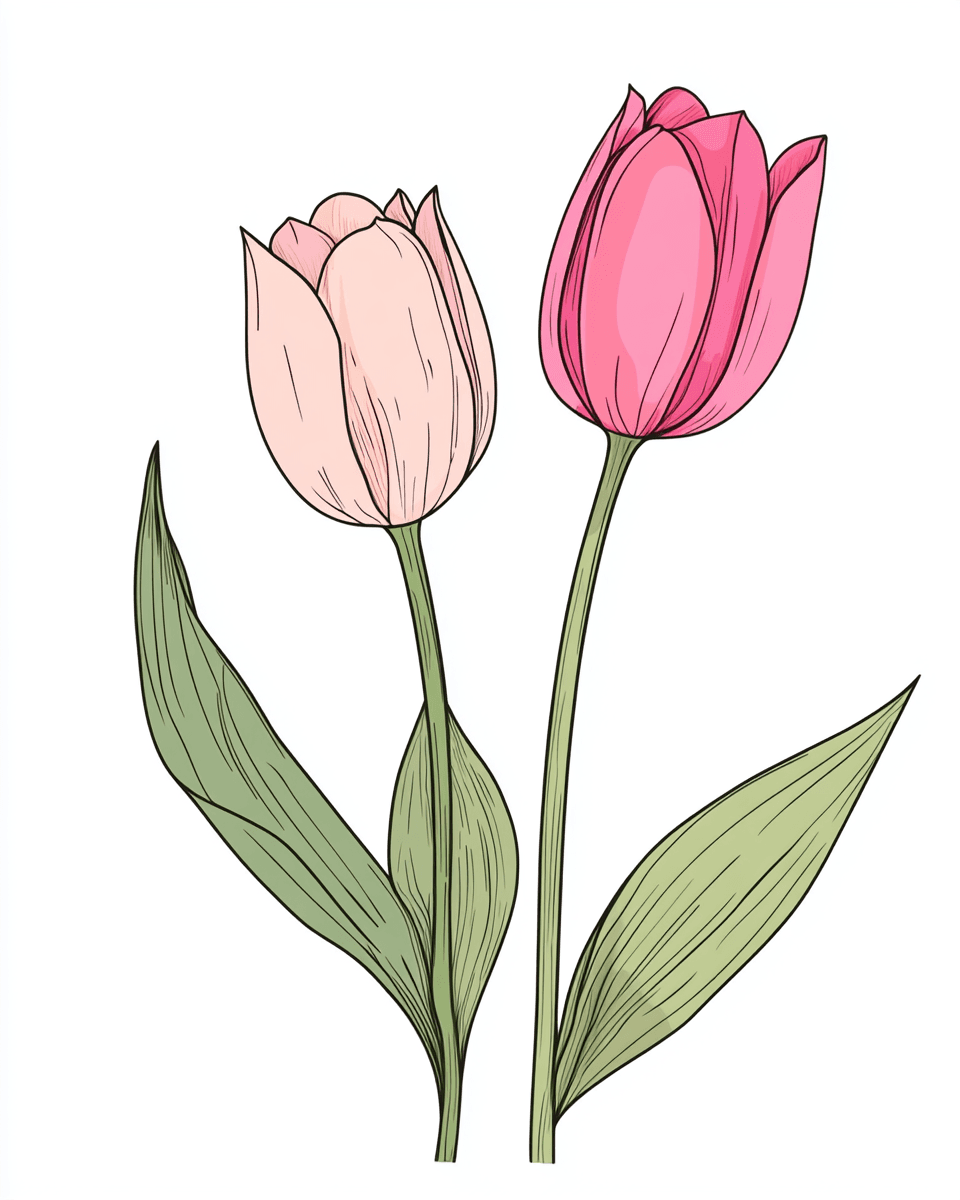Tulip Rush original repeating artwork