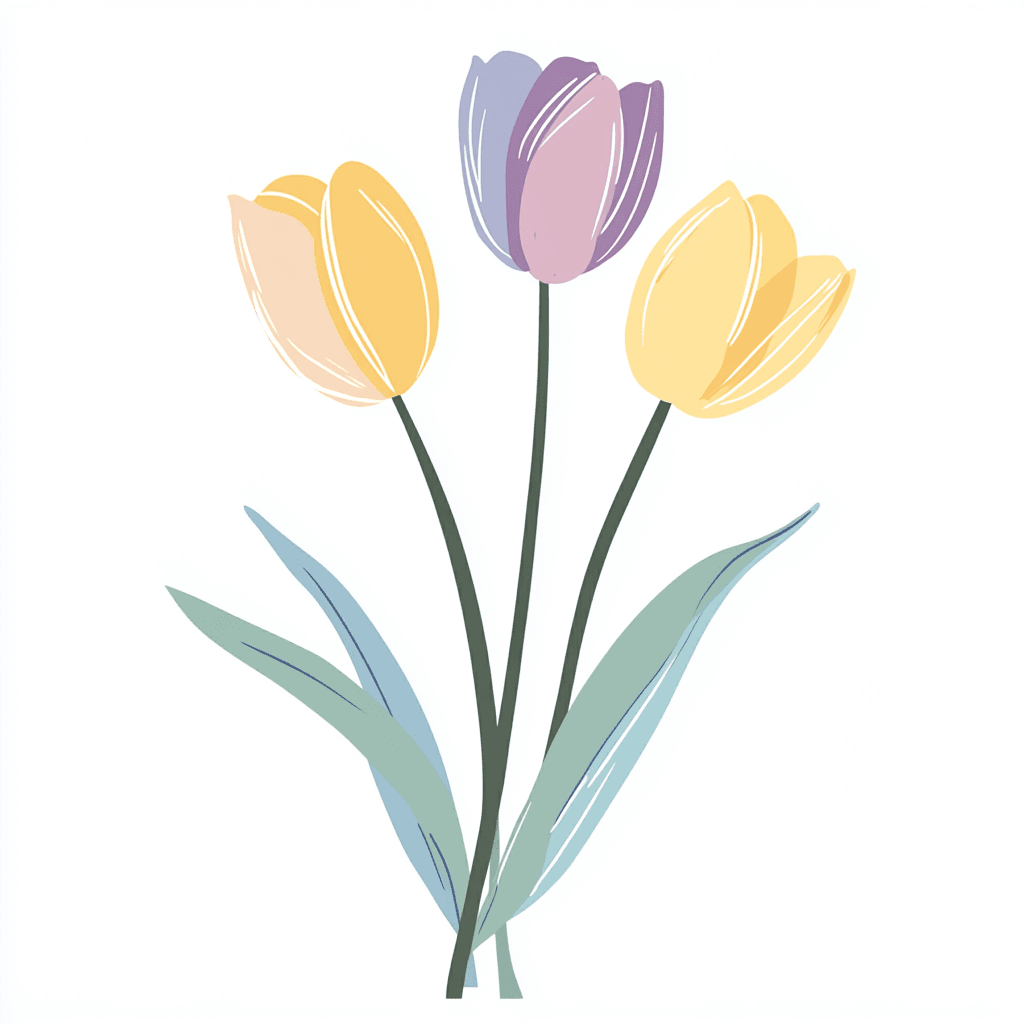 Tulip Morning original repeating artwork