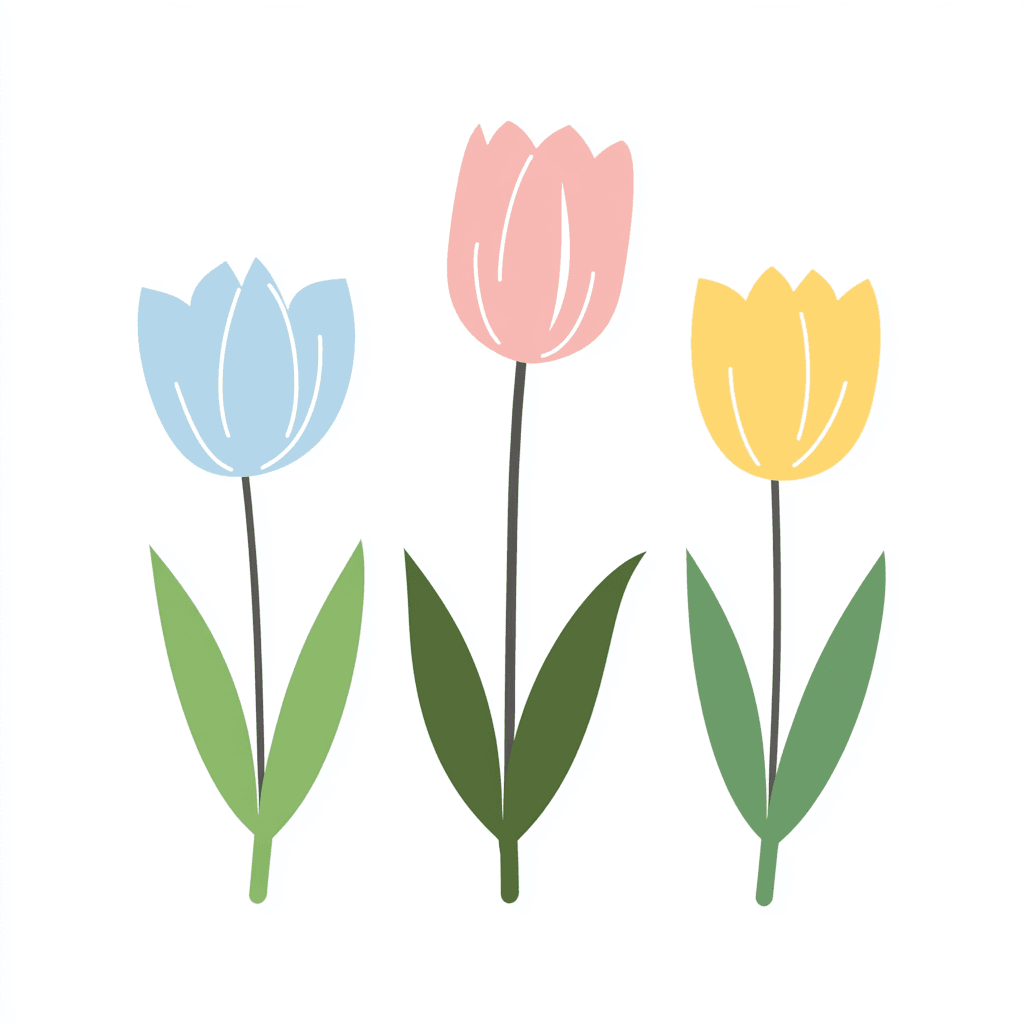 Tulip Squad original repeating artwork