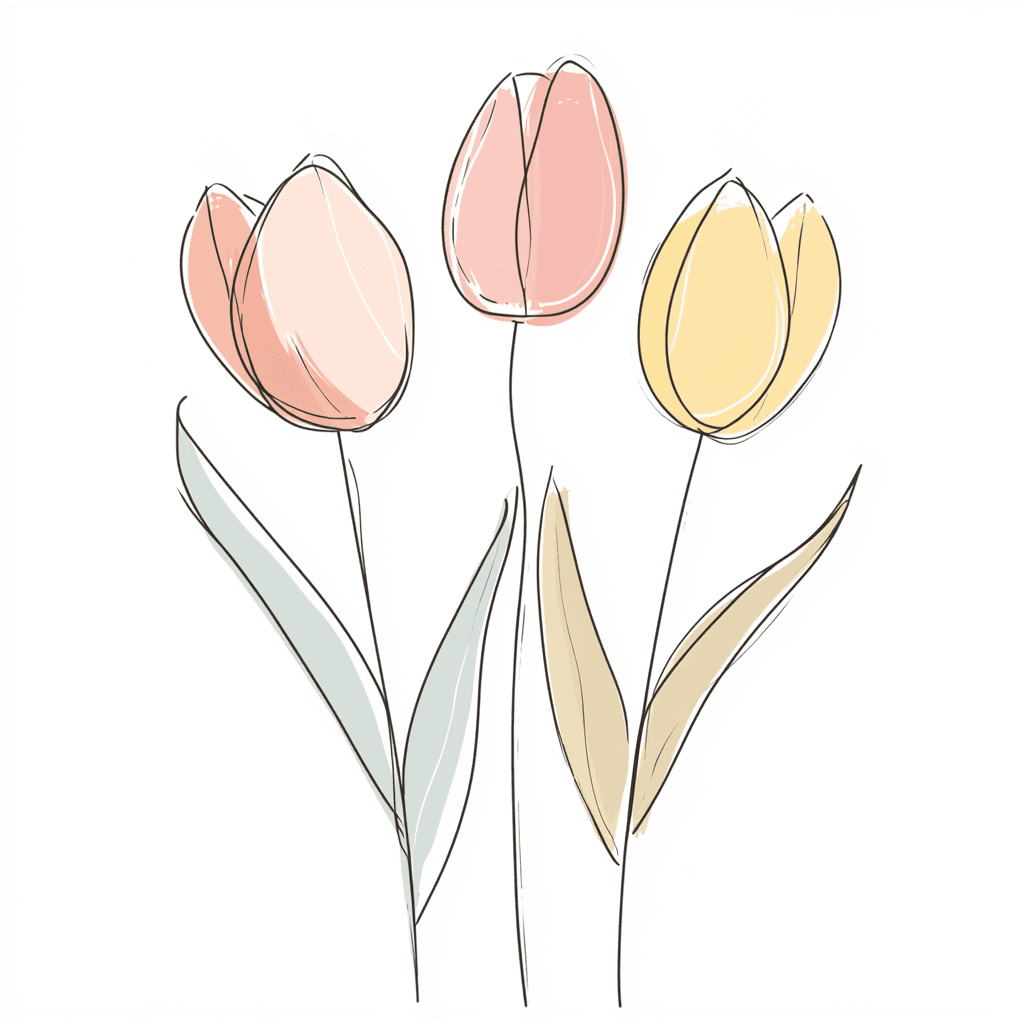Tulip Pastel original repeating artwork