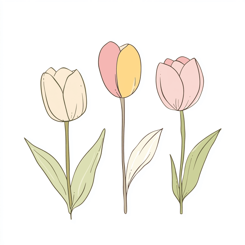 Tulip Rhythm original repeating artwork