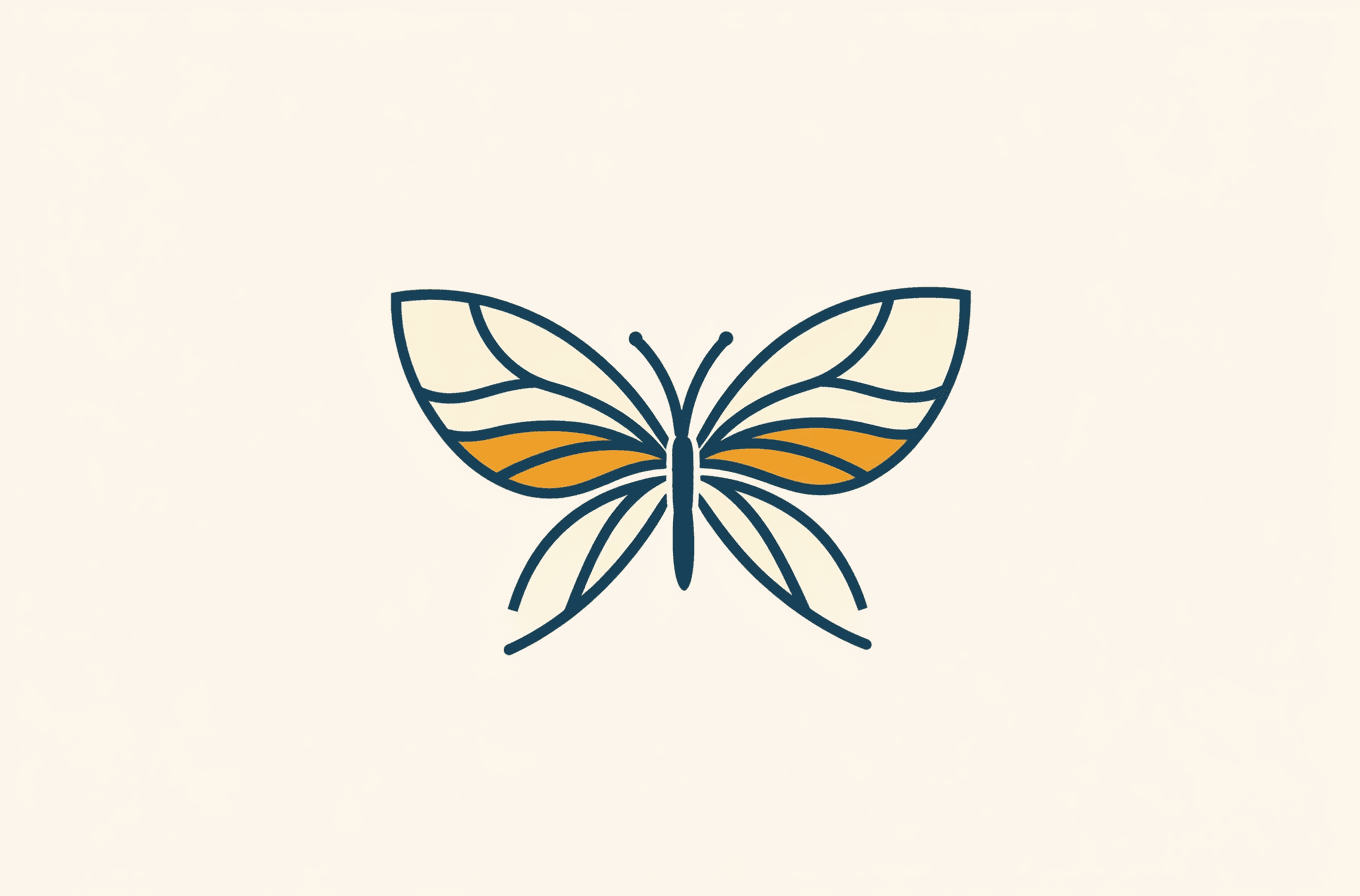 Butterfly Kick original repeating artwork