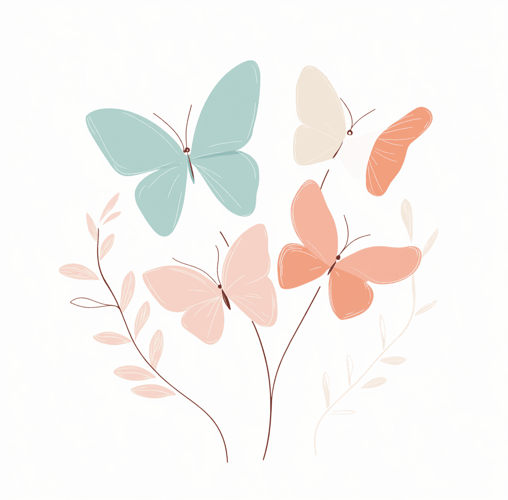 Butterfly Duo original repeating artwork