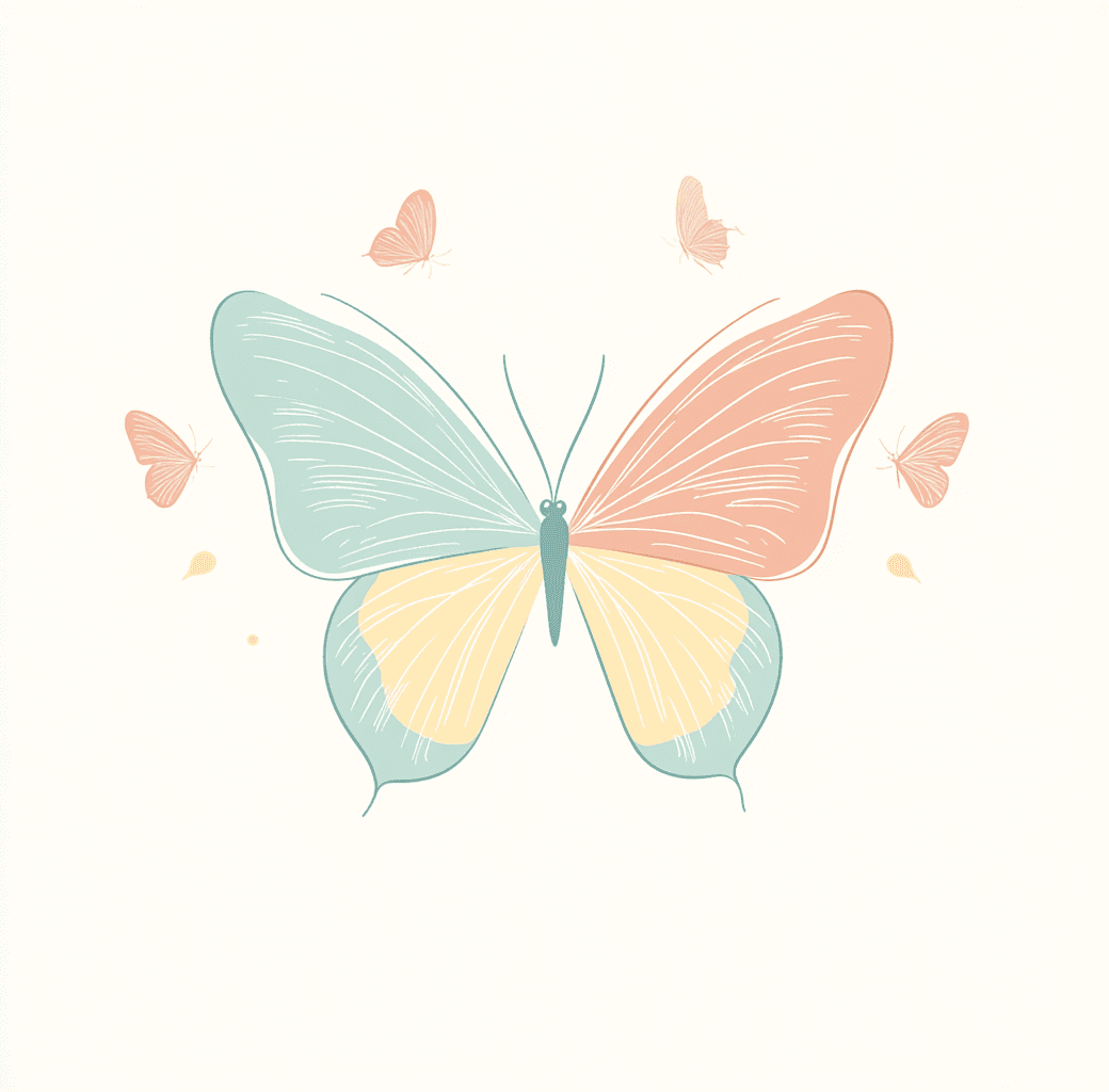 Butterfly Glide original repeating artwork
