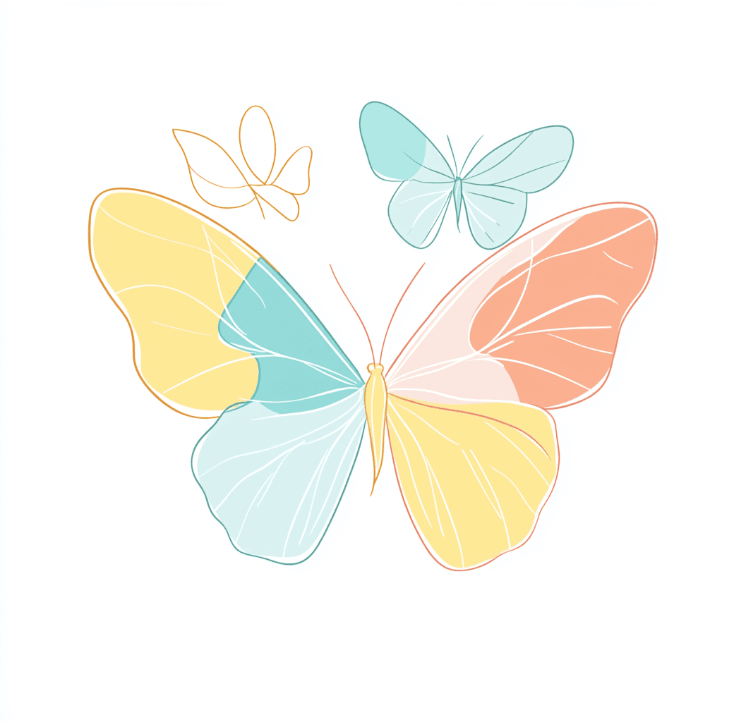 Butterfly Zip original repeating artwork