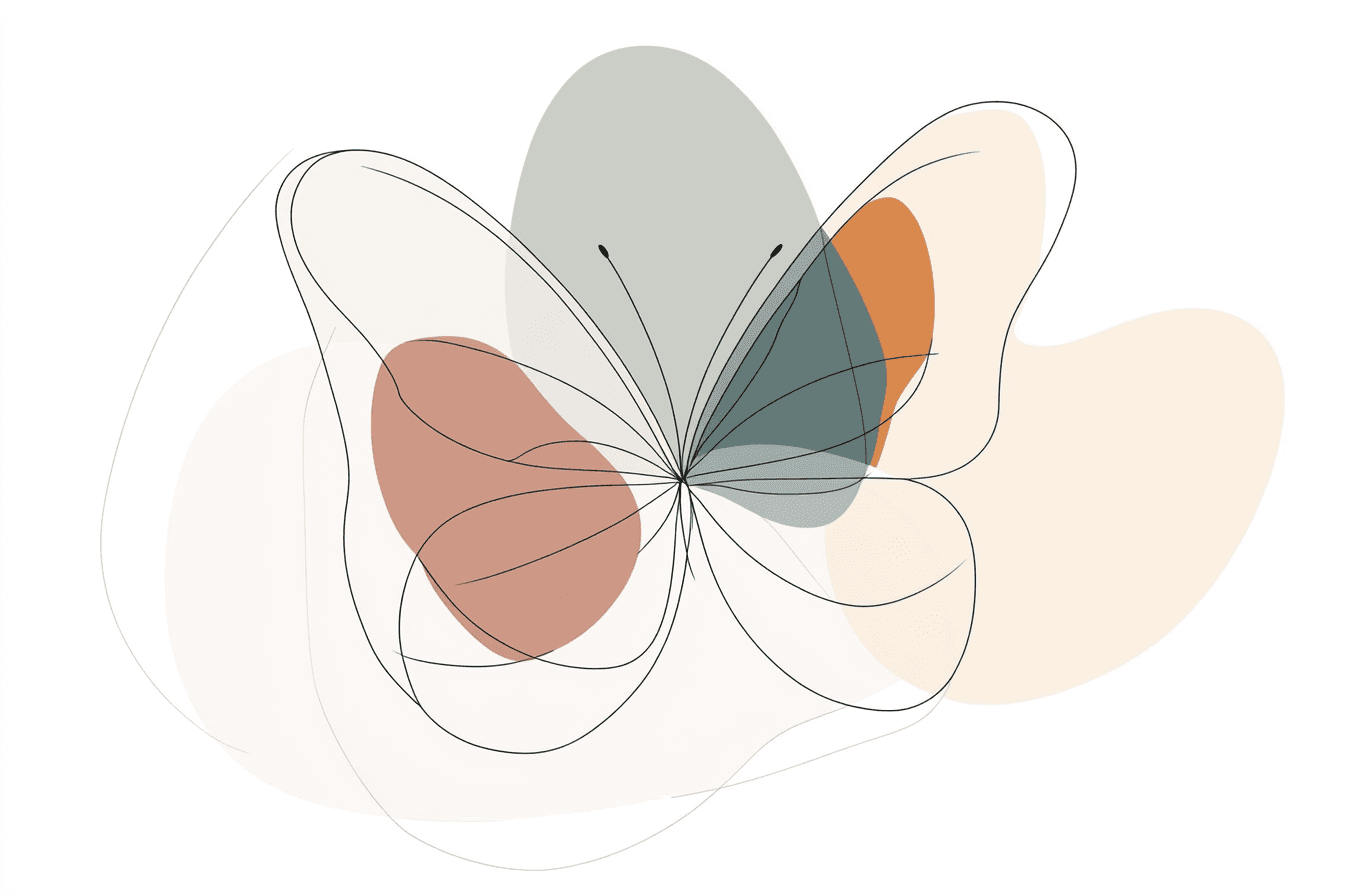 Butterfly Chase original repeating artwork