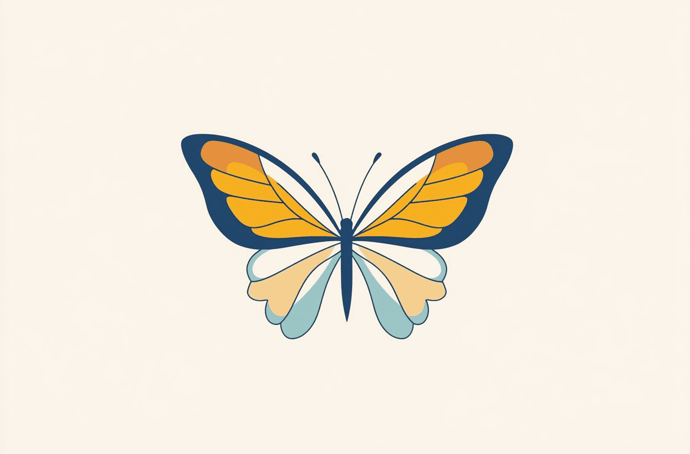 Butterfly Bop original repeating artwork