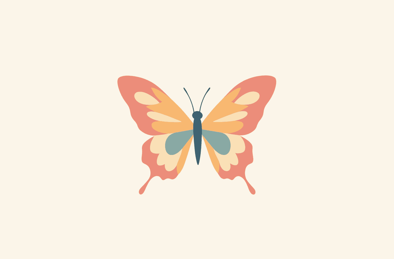 Butterfly Zoom original repeating artwork