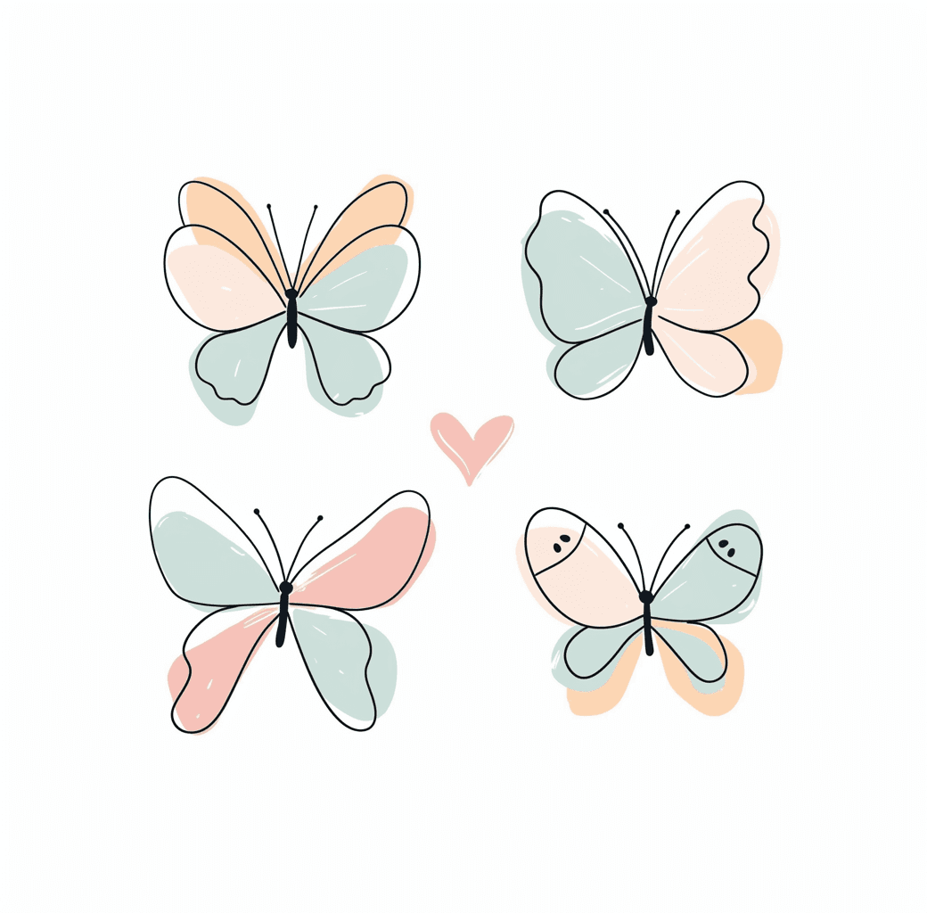 Butterfly Daybreak original repeating artwork
