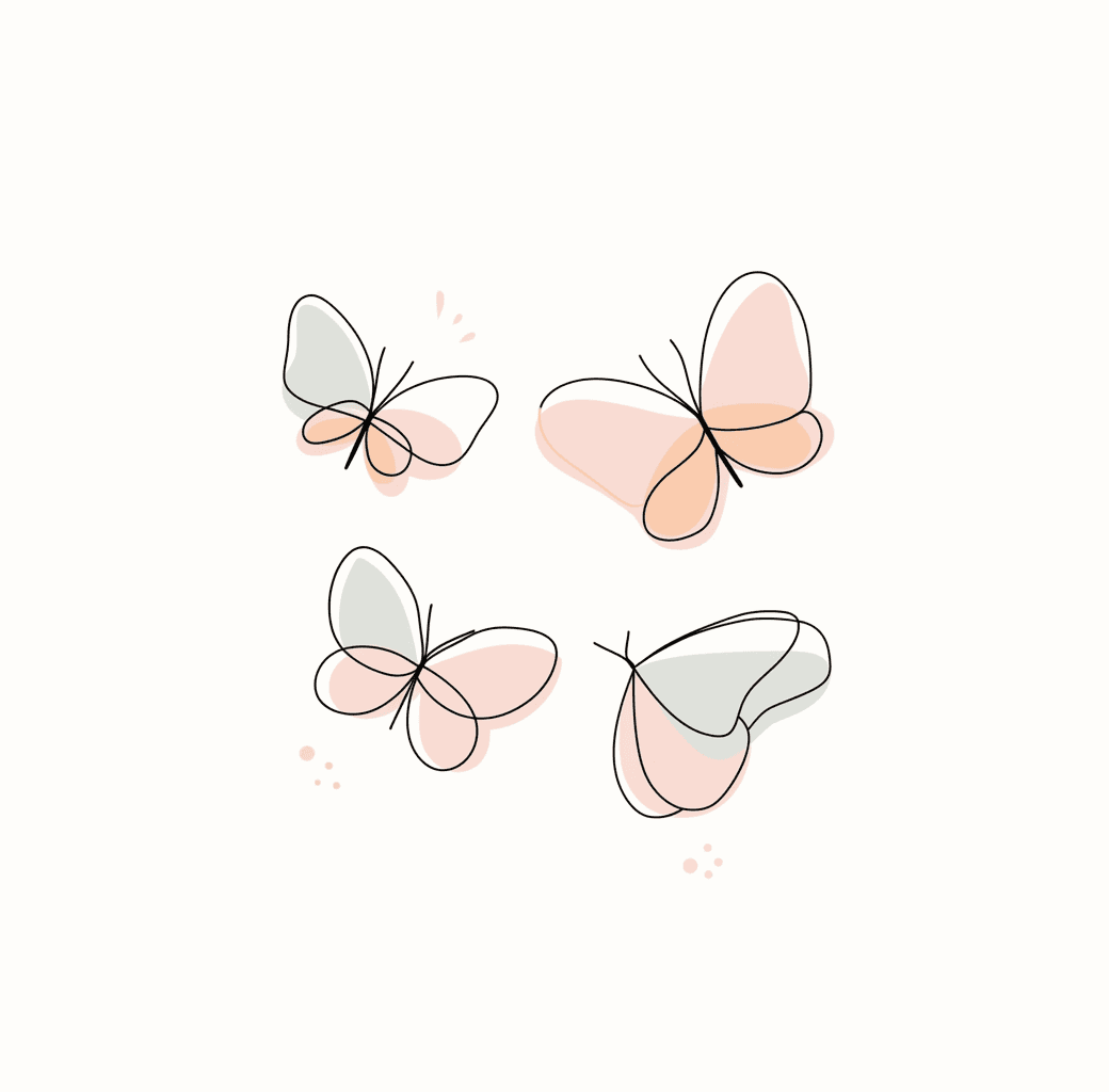 Butterfly Ivory original repeating artwork