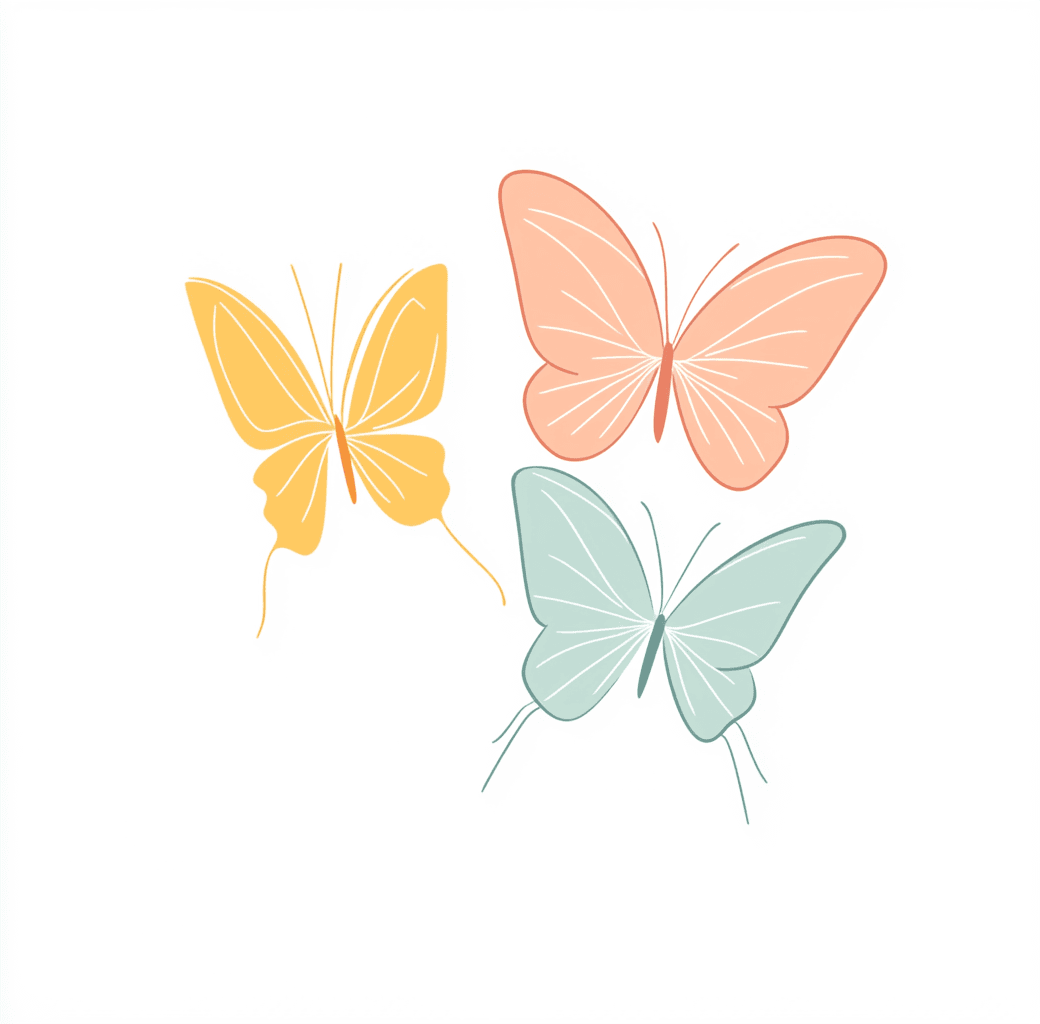 Butterfly Fizz original repeating artwork