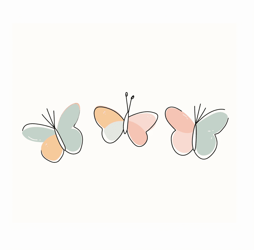 Butterfly Golden original repeating artwork