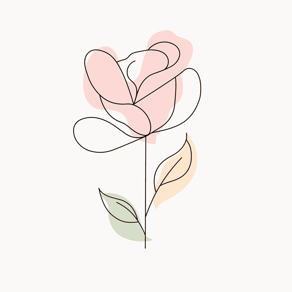 Line Rose Bop original repeating artwork