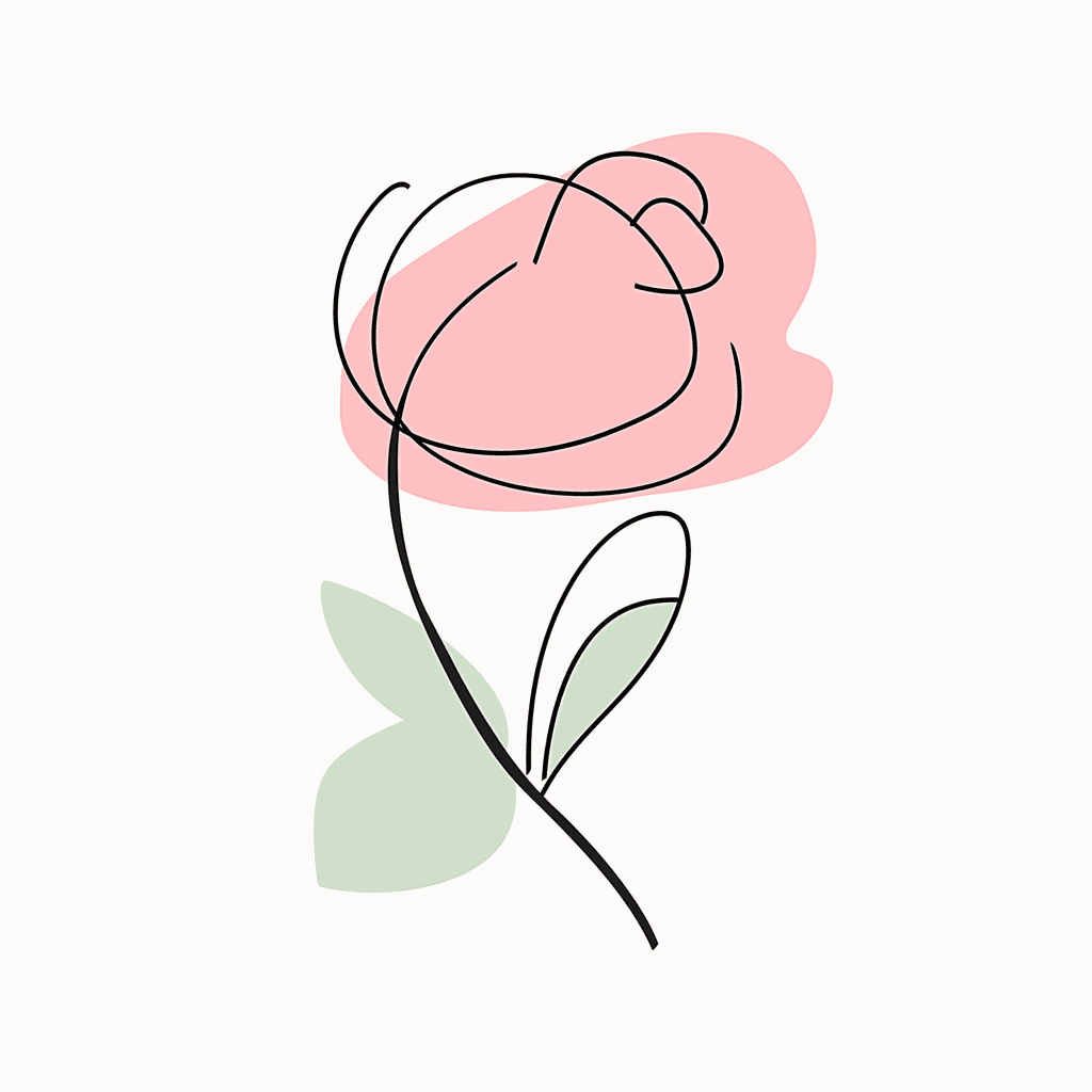 Line Rose Party original repeating artwork