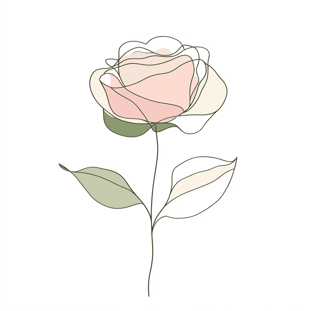 Line Rose Squad original repeating artwork