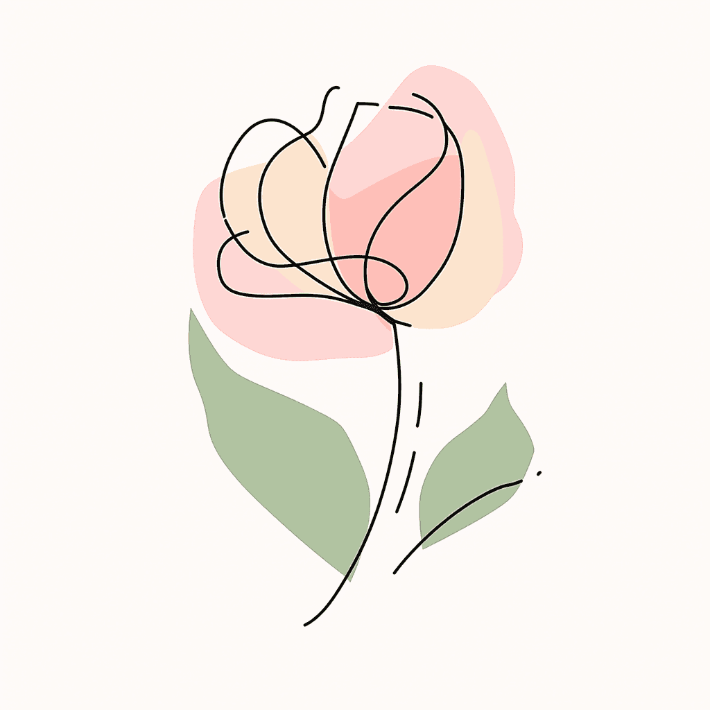 Line Rose original repeating artwork