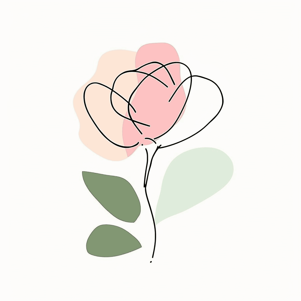 Line Rose Carnival original repeating artwork