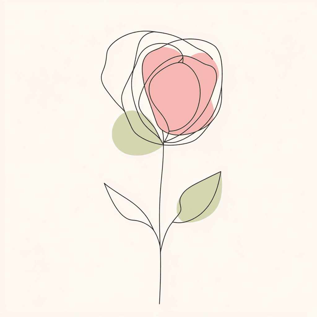 Line Rose Show original repeating artwork