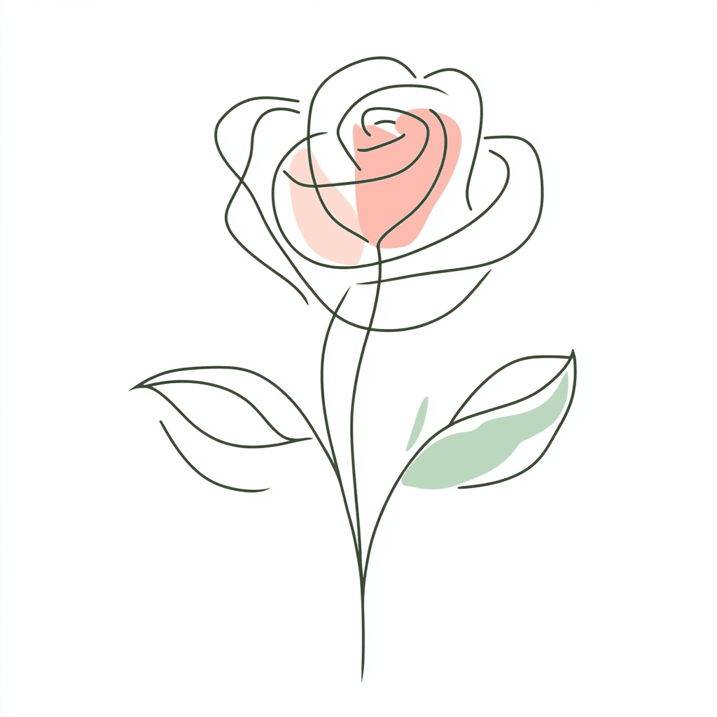 Line Rose Jam original repeating artwork
