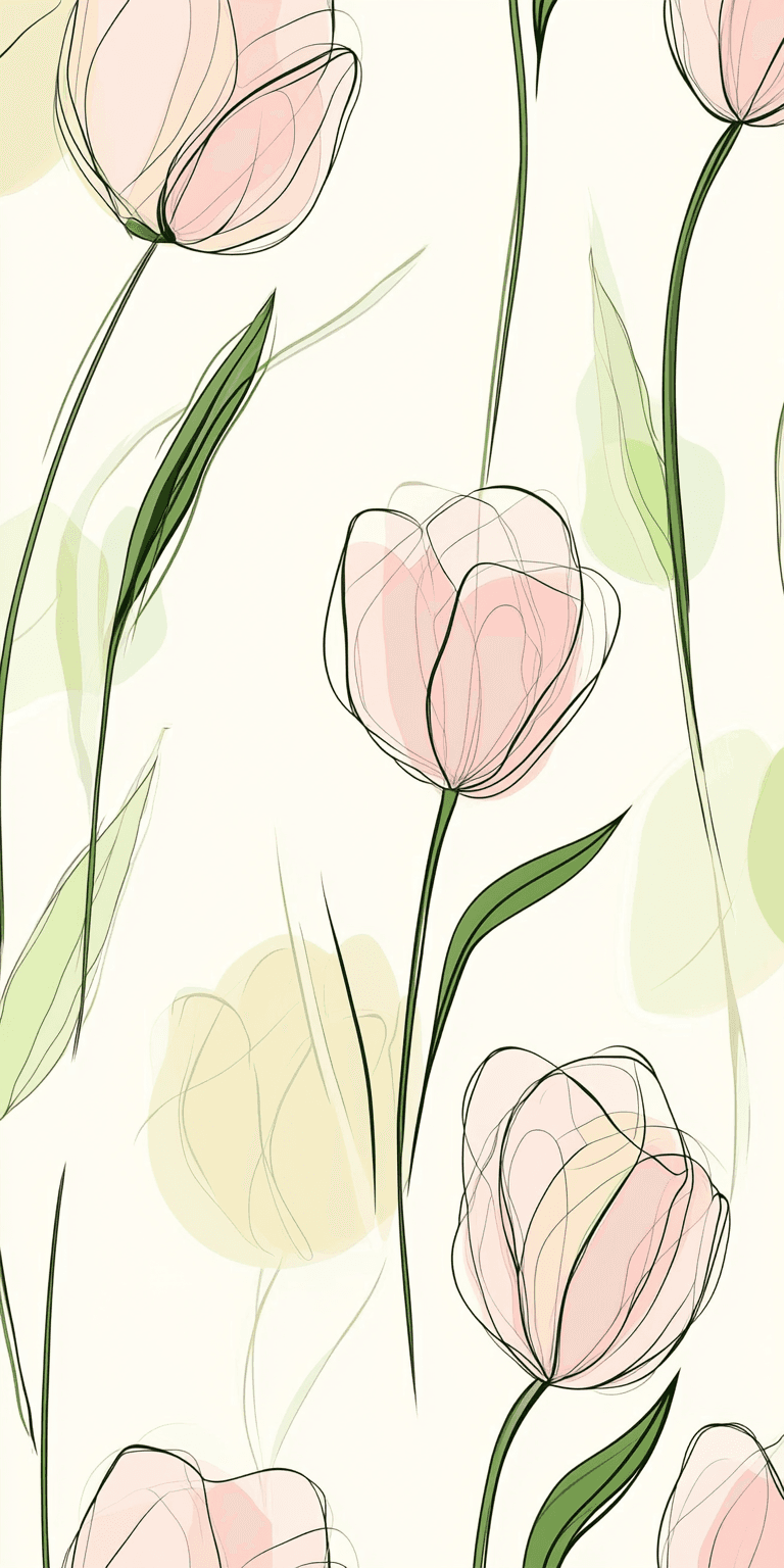 Tulip Flow original repeating artwork