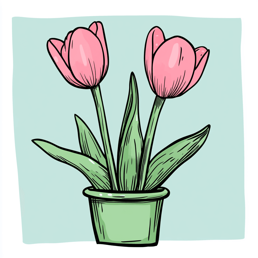 Tulip Shade original repeating artwork