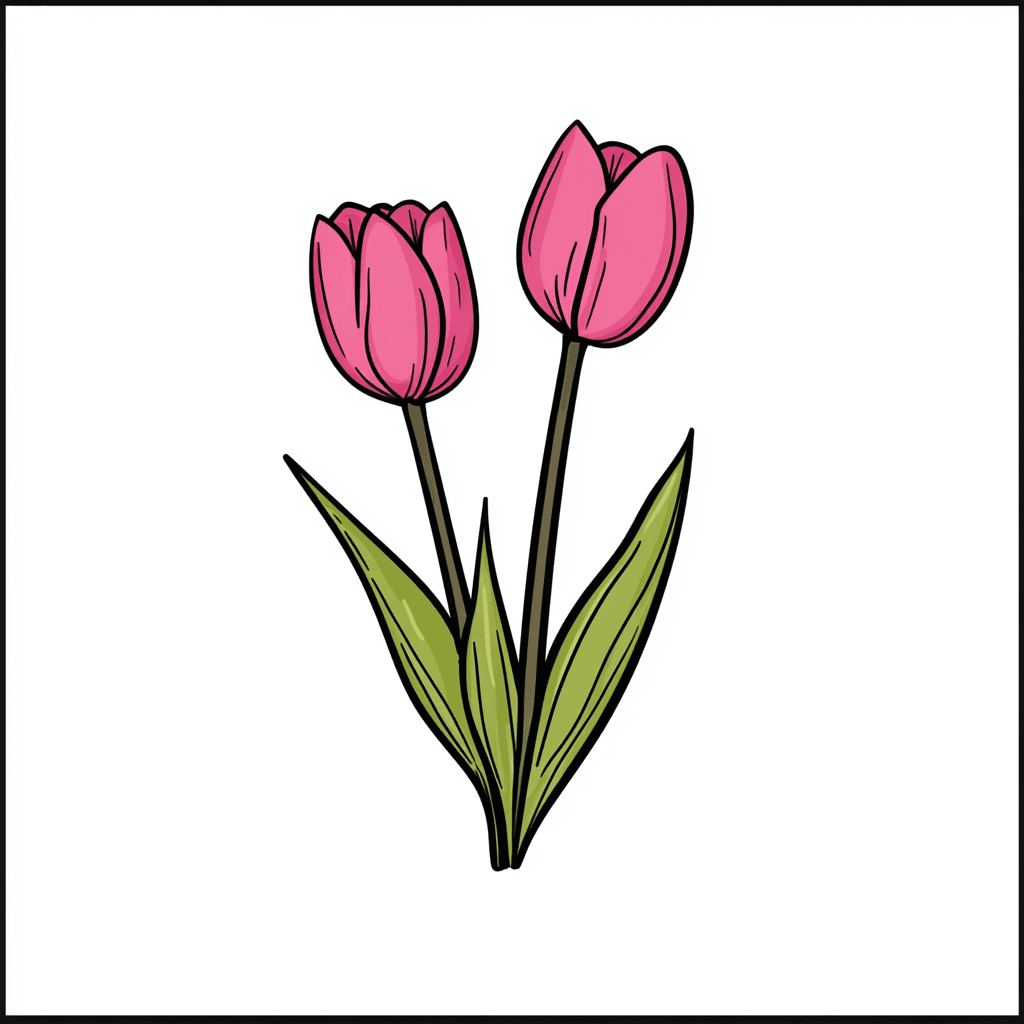 Tulip Mono original repeating artwork