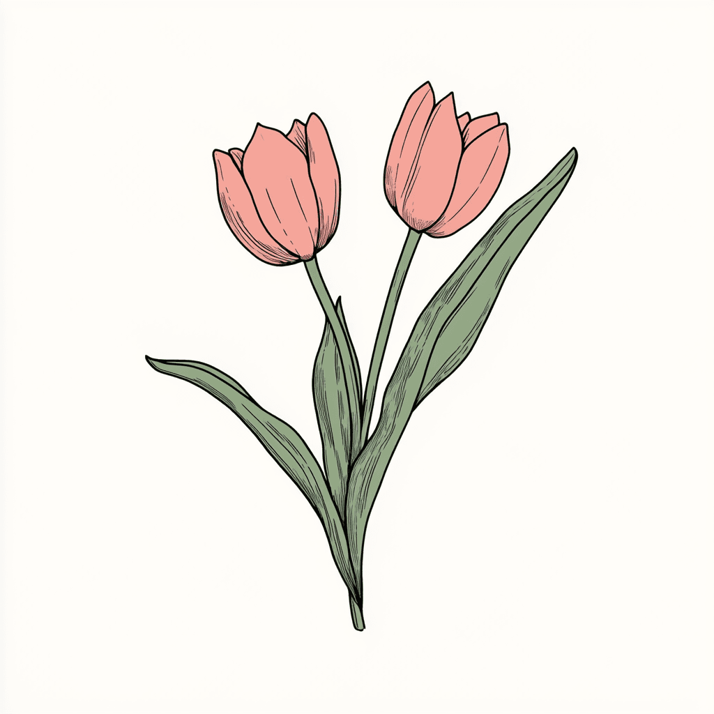 Tulip 008 original repeating artwork