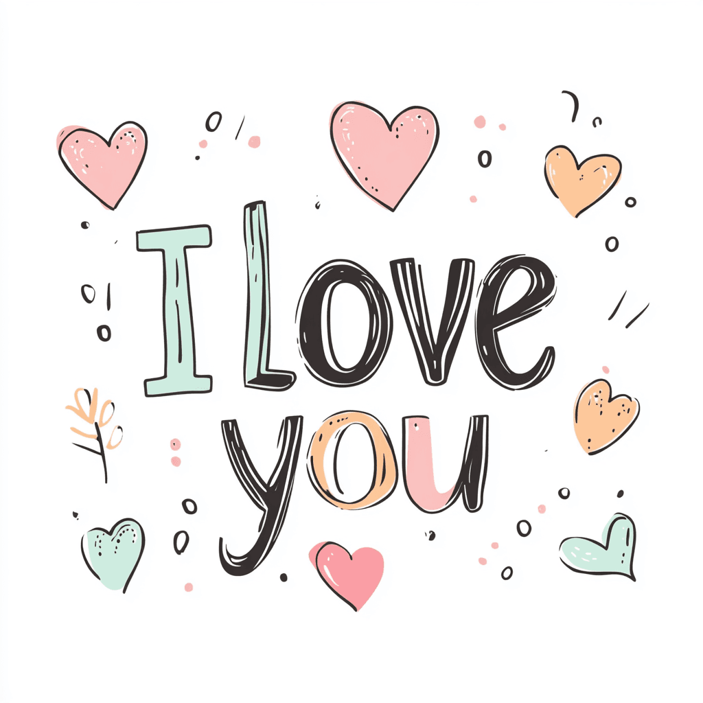 Love You Picnic original repeating artwork