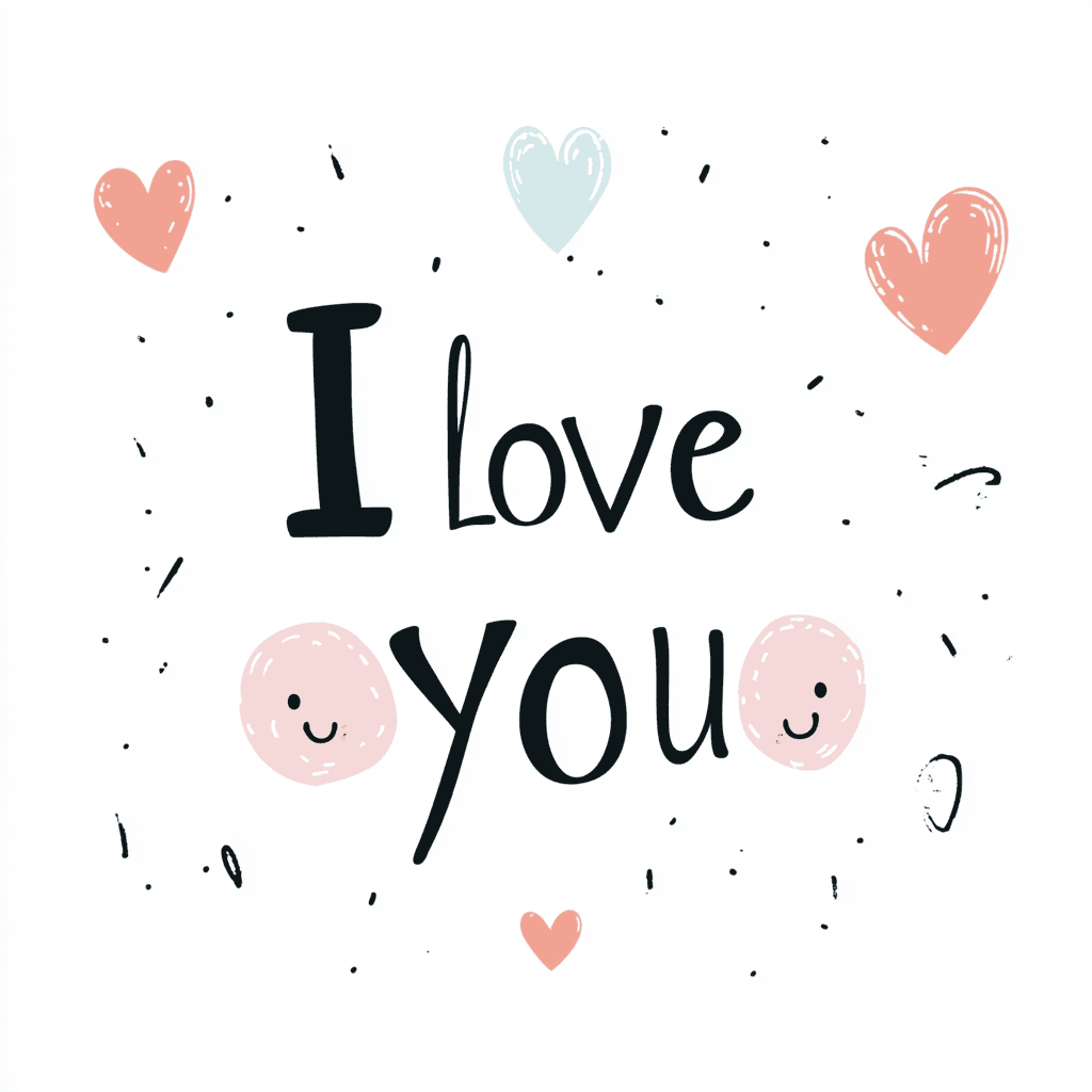 Love You Session original repeating artwork