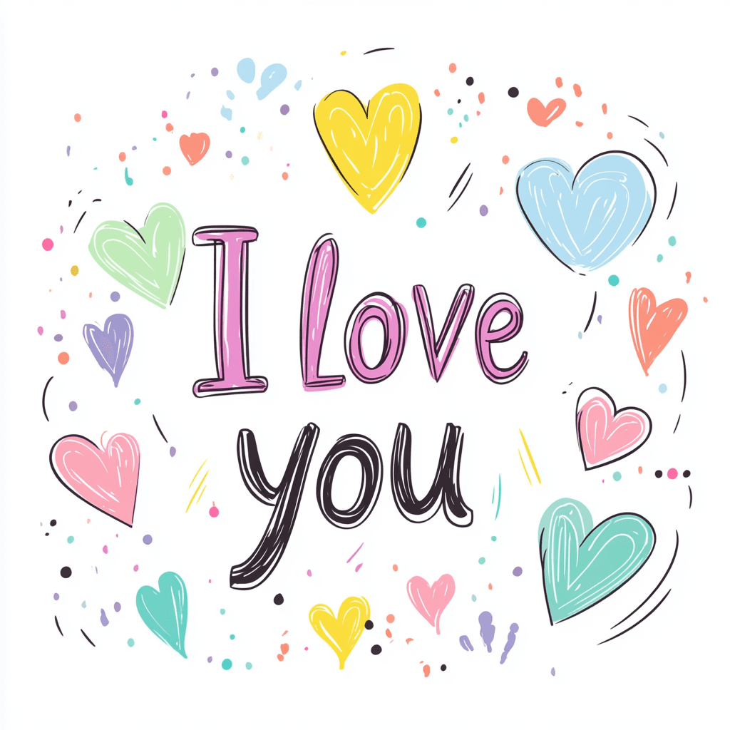 Love You Crew original repeating artwork