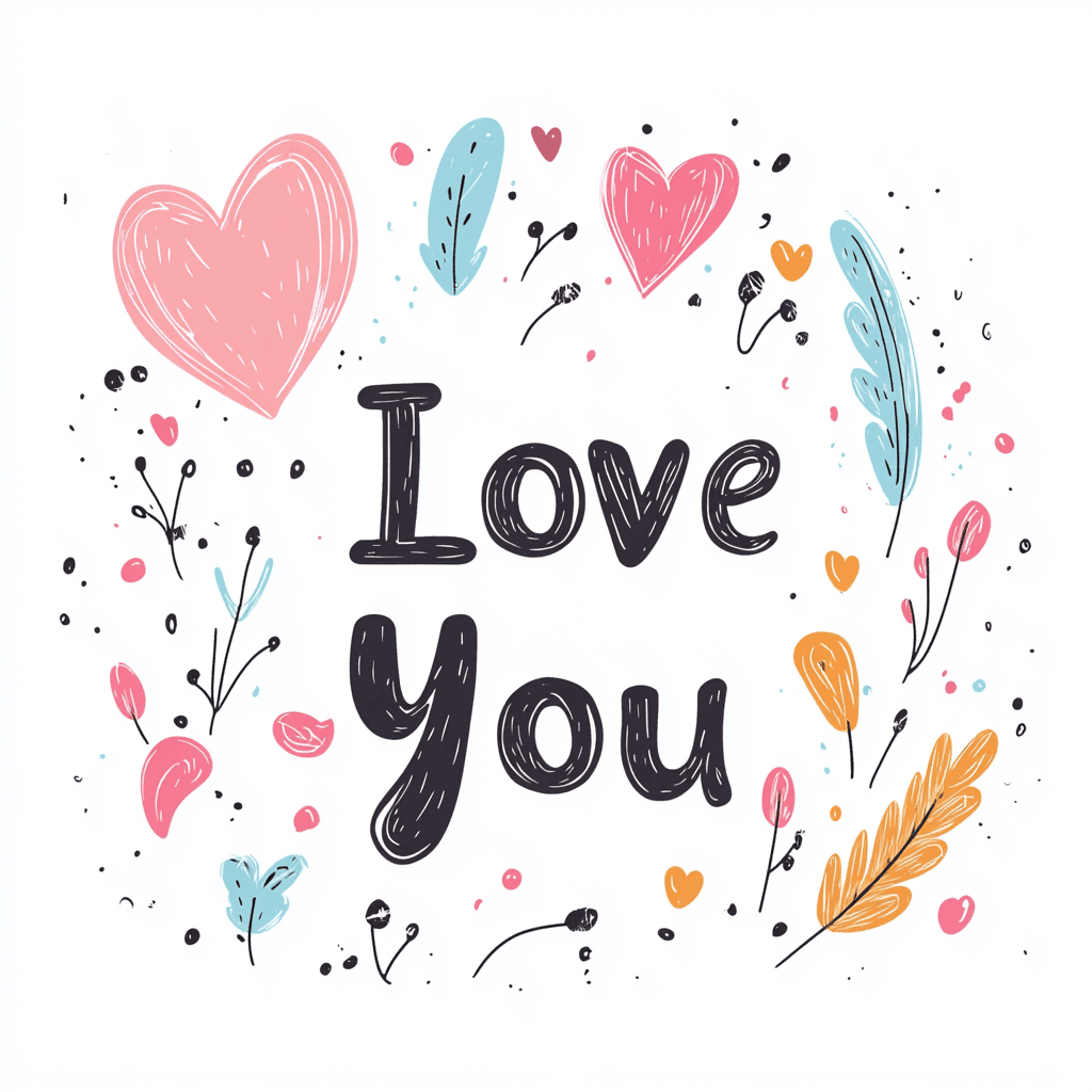 Love You original repeating artwork