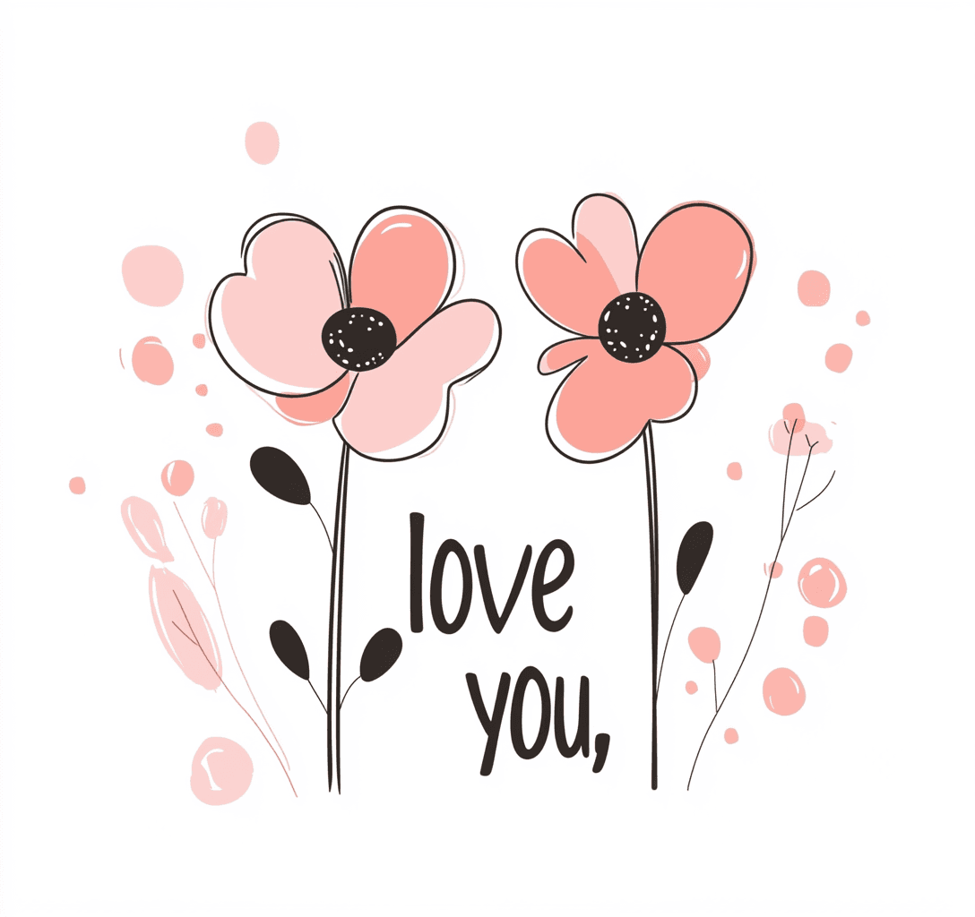 Love You Bop original repeating artwork