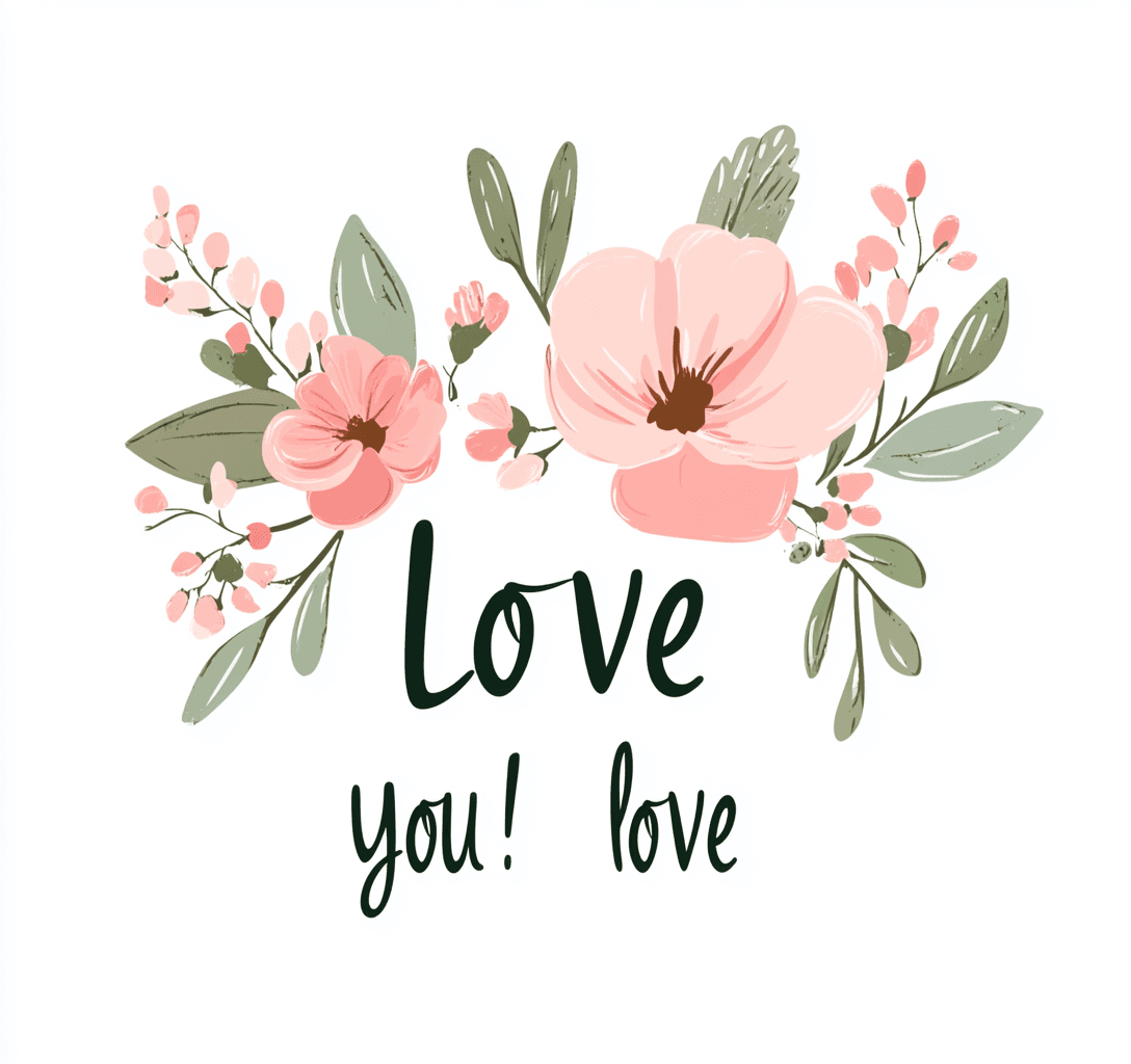 Love You Party original repeating artwork
