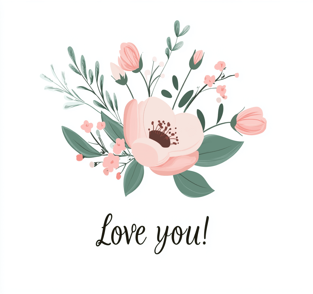 Love You Echo original repeating artwork