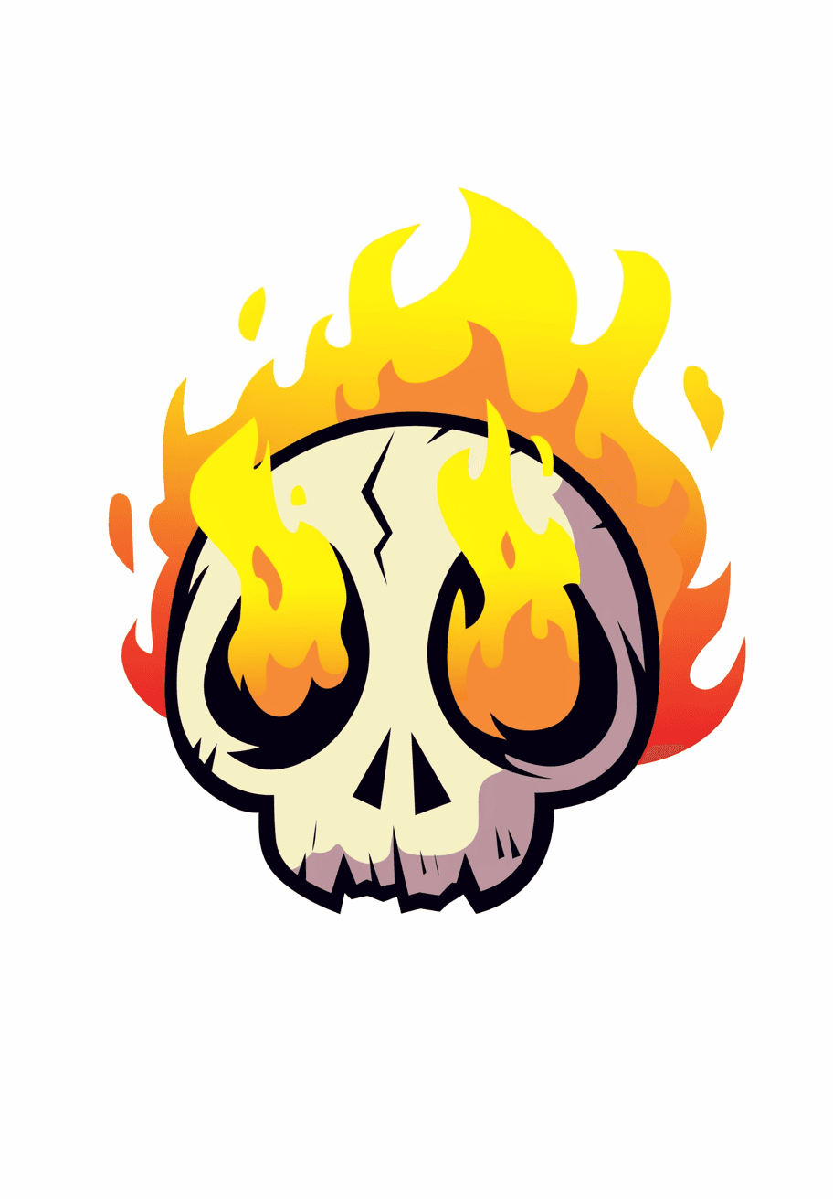 Skull Uptown original repeating artwork