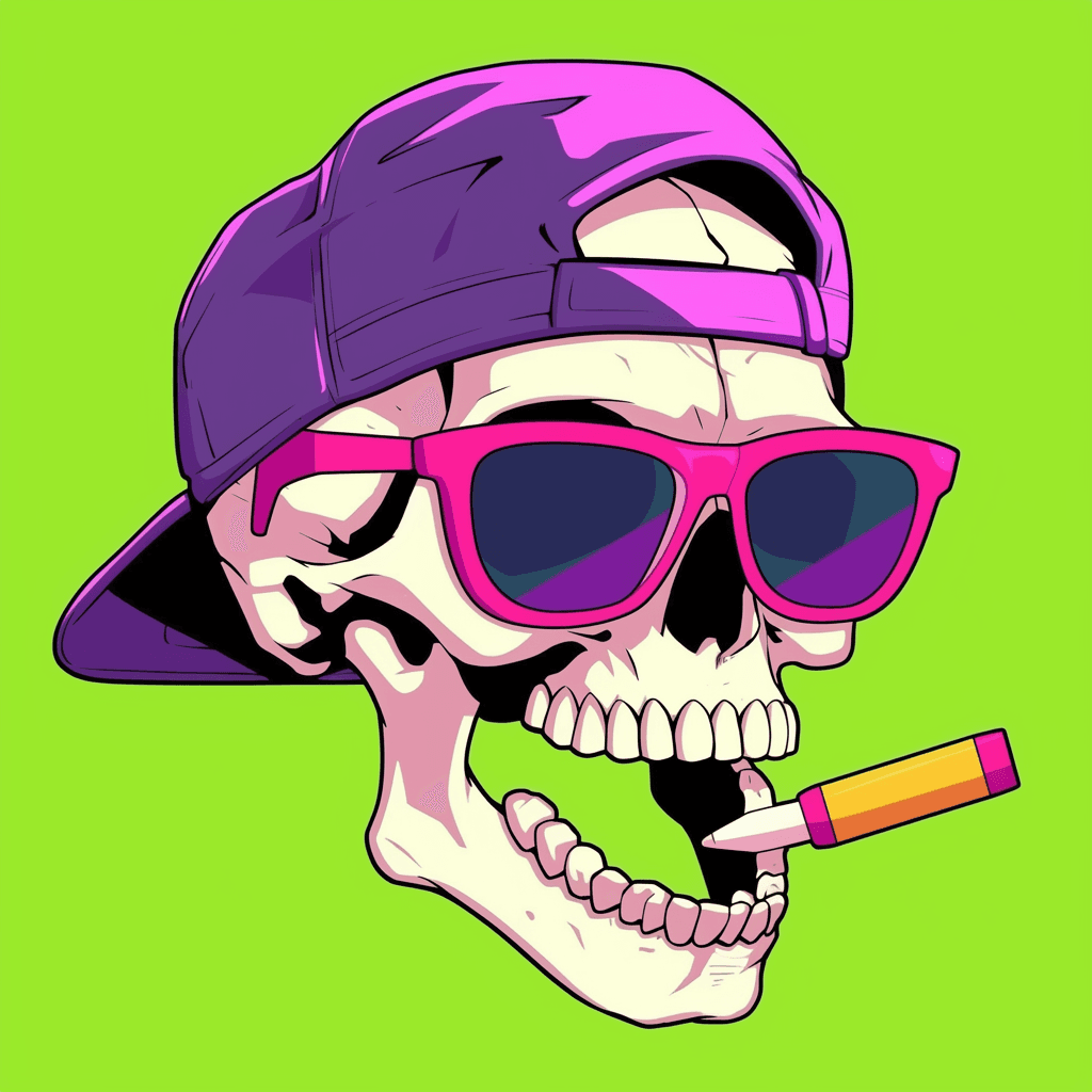 Skull Glide original repeating artwork