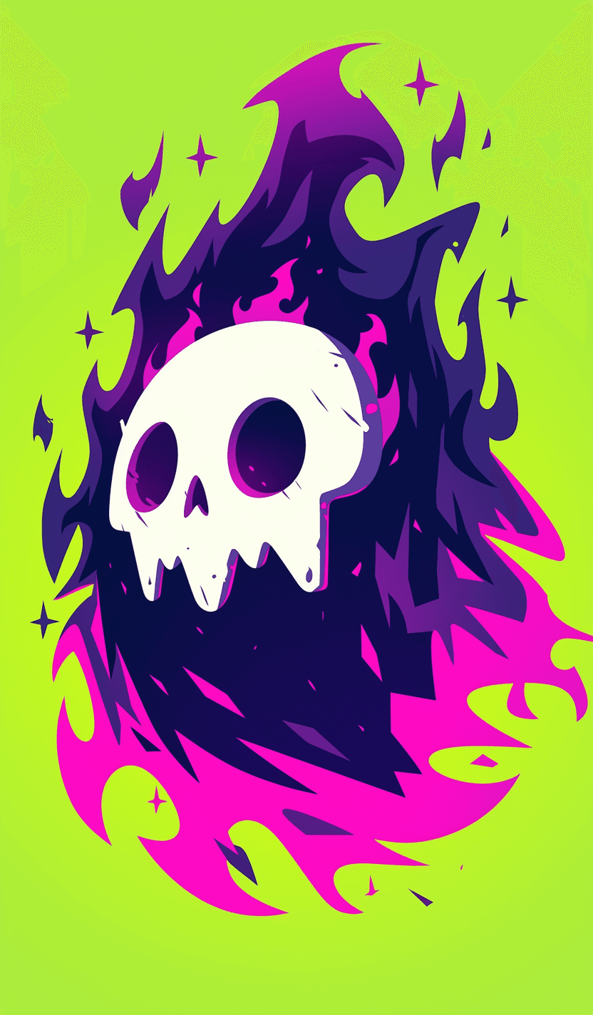 Skull Gang original repeating artwork