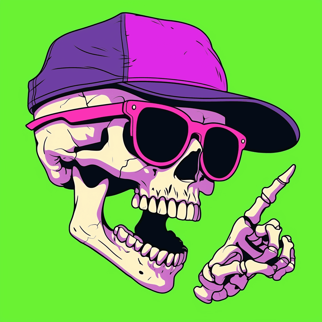 Skull Tune original repeating artwork