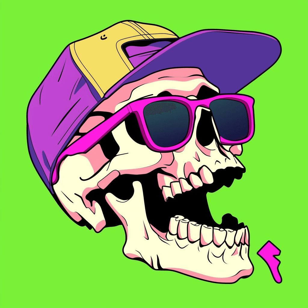 Skull Daybreak original repeating artwork
