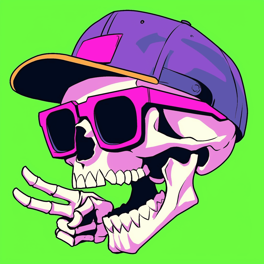 Skull Pastel original repeating artwork