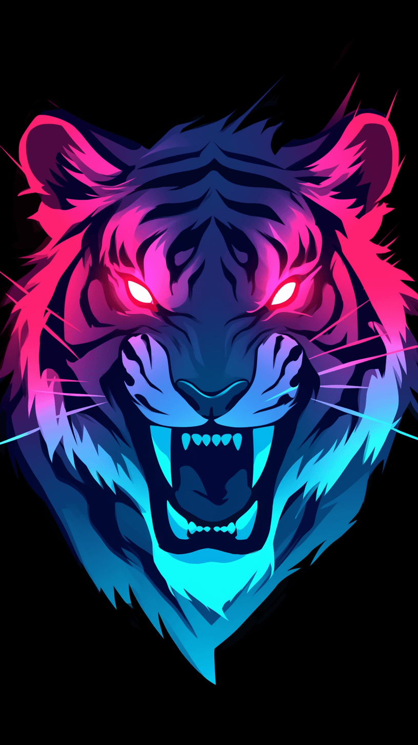 Tiger Winter original repeating artwork