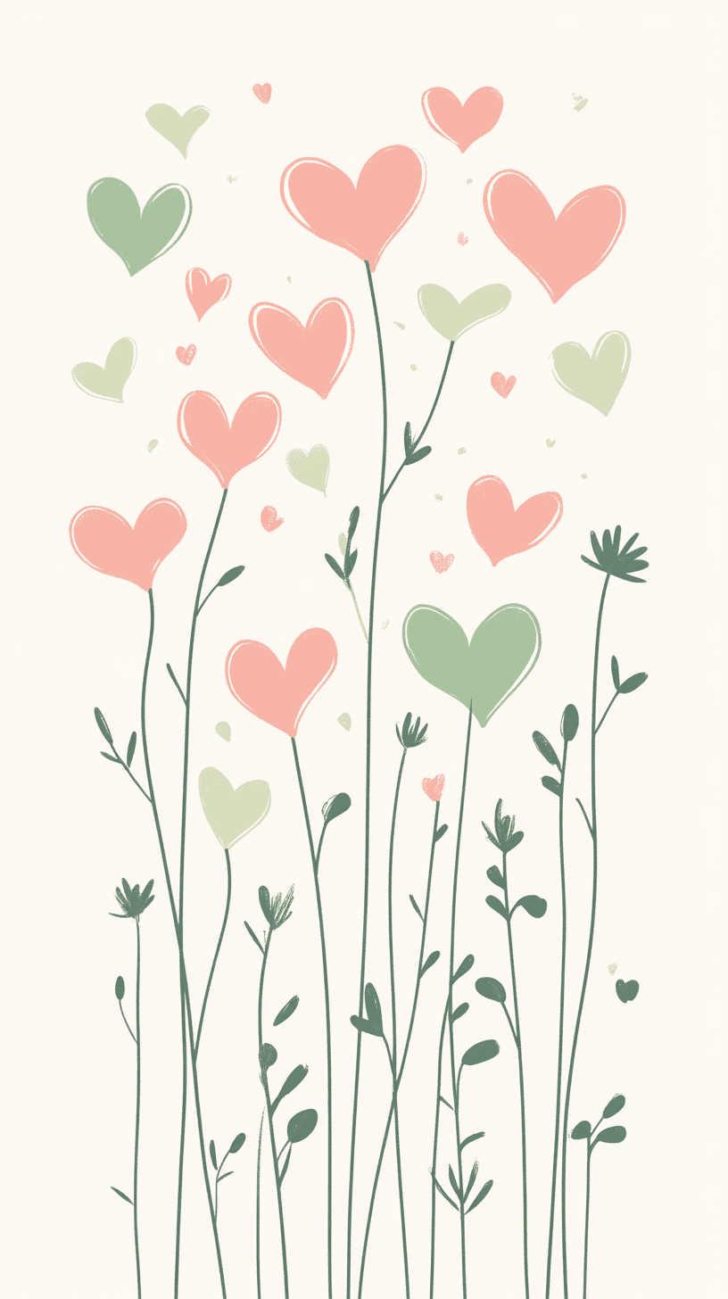 Heart Shade original repeating artwork