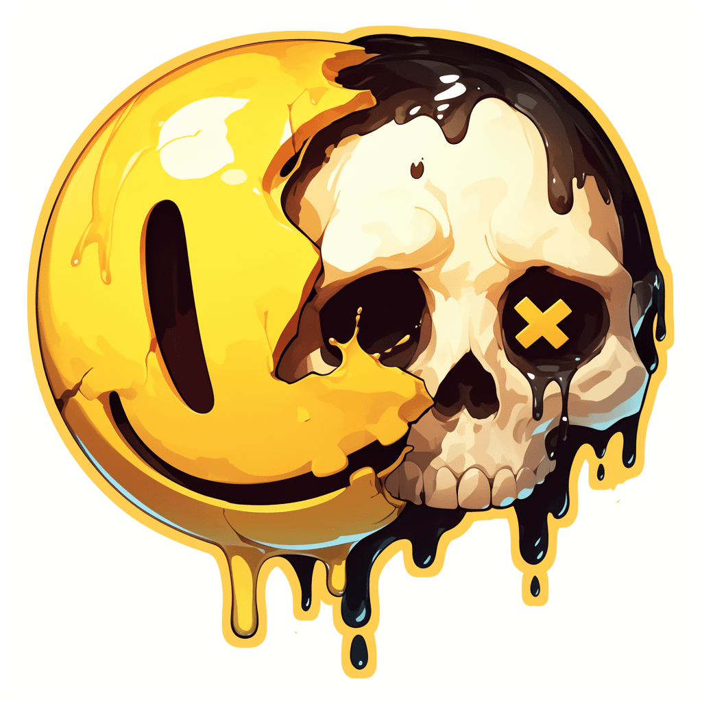 Skull Carnival original repeating artwork