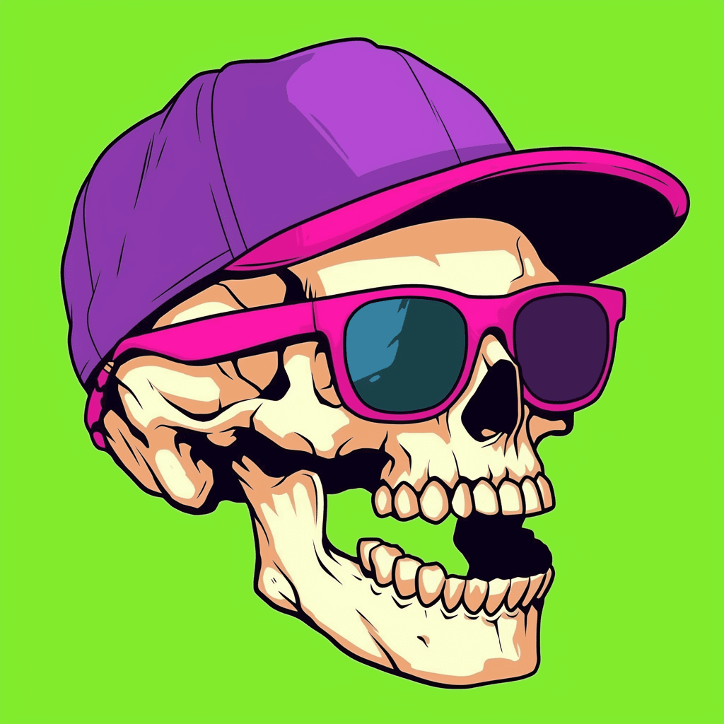 Skull Duo original repeating artwork