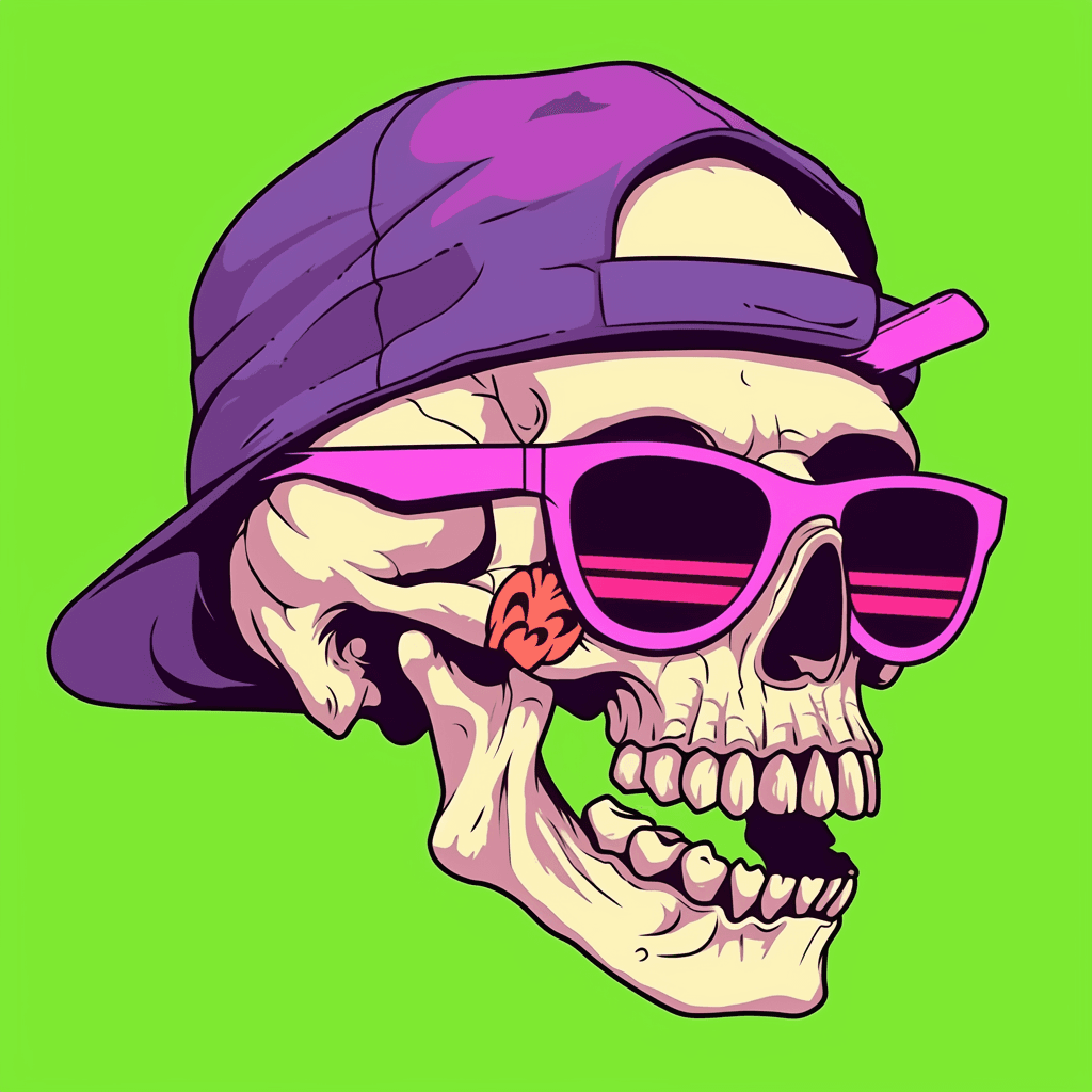 Skull Rest original repeating artwork
