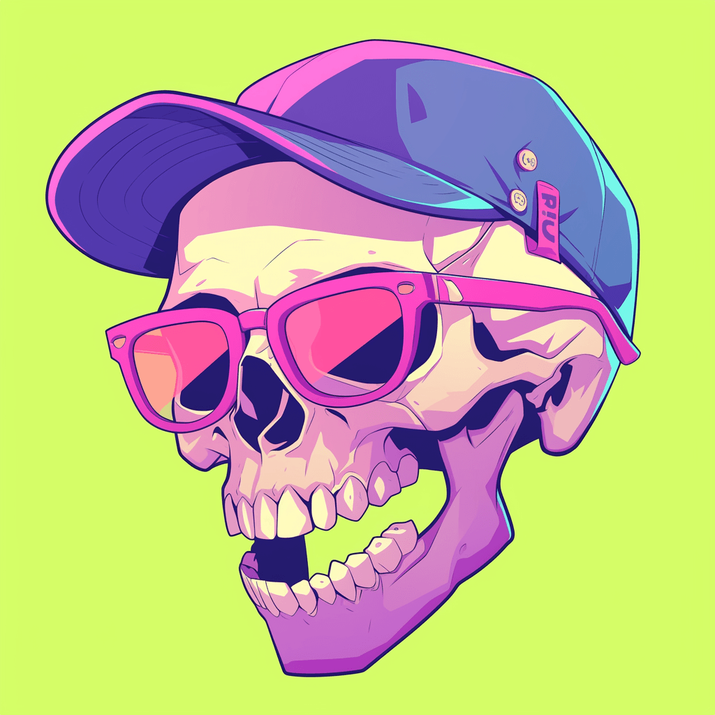 Skull Fizz original repeating artwork