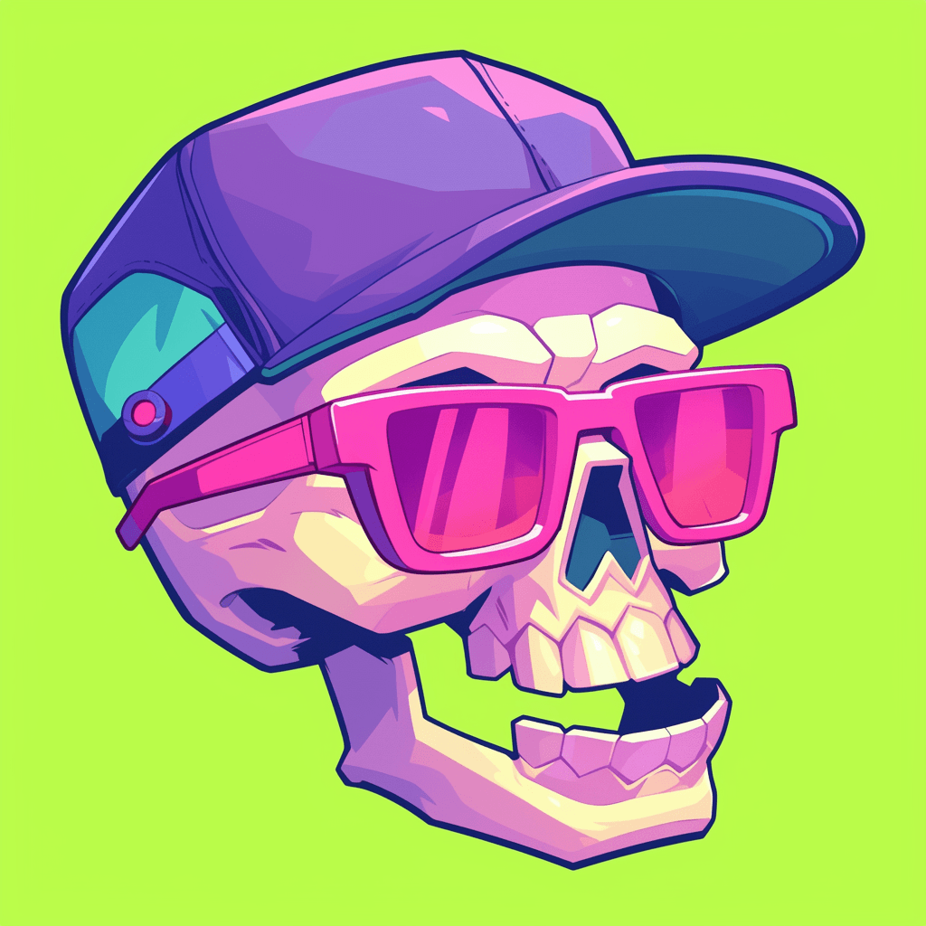 Skull Buzz original repeating artwork